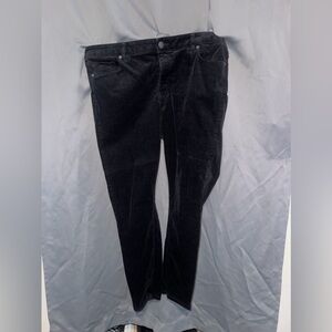 Loft Outlet Women's Black Velvet corduroy Modern Skinny Pants Size 14